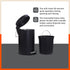 Bathla Accord Black Step Dustbin for Home, Office & Kitchen - 5 Litres | Heavy-Duty Step Bin with Foot Pedal | Durable & Hands-Free Waste Bin